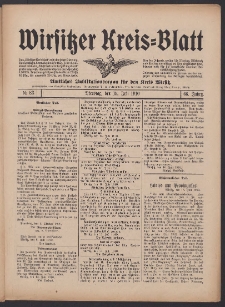 Wirsitzer Kreis-Blatt: Amtliches Publikationsorgan f&uuml;r den Kreis Wirsitz 1910.07.19 Jg.66 Nr83