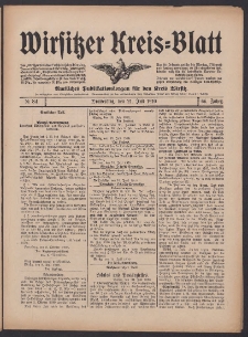 Wirsitzer Kreis-Blatt: Amtliches Publikationsorgan f&uuml;r den Kreis Wirsitz 1910.07.21 Jg.66 Nr84