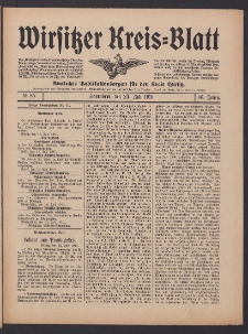Wirsitzer Kreis-Blatt: Amtliches Publikationsorgan f&uuml;r den Kreis Wirsitz 1910.07.23 Jg.66 Nr85