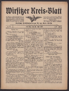 Wirsitzer Kreis-Blatt: Amtliches Publikationsorgan f&uuml;r den Kreis Wirsitz 1910.07.26 Jg.66 Nr86