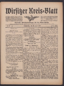 Wirsitzer Kreis-Blatt: Amtliches Publikationsorgan f&uuml;r den Kreis Wirsitz 1910.07.28 Jg.66 Nr87