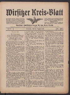 Wirsitzer Kreis-Blatt: Amtliches Publikationsorgan f&uuml;r den Kreis Wirsitz 1910.08.02 Jg.66 Nr89