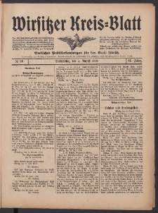 Wirsitzer Kreis-Blatt: Amtliches Publikationsorgan f&uuml;r den Kreis Wirsitz 1910.08.04 Jg.66 Nr90