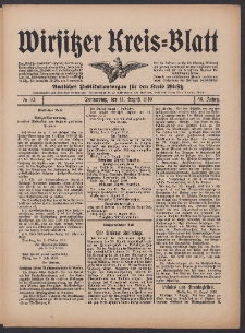Wirsitzer Kreis-Blatt: Amtliches Publikationsorgan f&uuml;r den Kreis Wirsitz 1910.08.11 Jg.66 Nr93