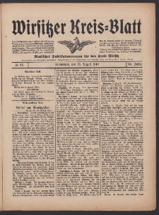 Wirsitzer Kreis-Blatt: Amtliches Publikationsorgan f&uuml;r den Kreis Wirsitz 1910.08.13 Jg.66 Nr94