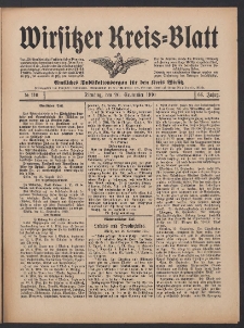 Wirsitzer Kreis-Blatt: Amtliches Publikationsorgan f&uuml;r den Kreis Wirsitz 1910.09.20 Jg.66 Nr110