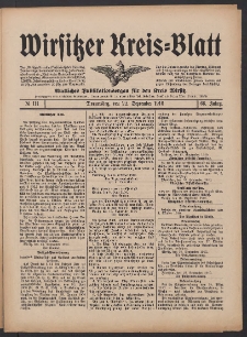 Wirsitzer Kreis-Blatt: Amtliches Publikationsorgan f&uuml;r den Kreis Wirsitz 1910.09.22 Jg.66 Nr111