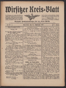 Wirsitzer Kreis-Blatt: Amtliches Publikationsorgan f&uuml;r den Kreis Wirsitz 1910.09.24 Jg.66 Nr112
