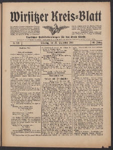 Wirsitzer Kreis-Blatt: Amtliches Publikationsorgan f&uuml;r den Kreis Wirsitz 1910.09.27 Jg.66 Nr113