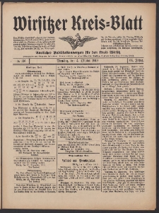 Wirsitzer Kreis-Blatt: Amtliches Publikationsorgan f&uuml;r den Kreis Wirsitz 1910.10.04 Jg.66 Nr116