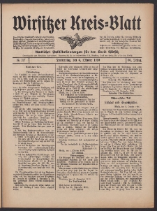 Wirsitzer Kreis-Blatt: Amtliches Publikationsorgan f&uuml;r den Kreis Wirsitz 1910.10.06 Jg.66 Nr117