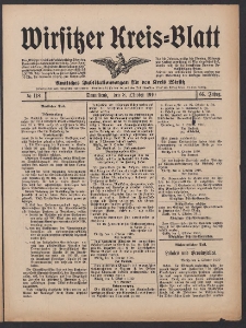 Wirsitzer Kreis-Blatt: Amtliches Publikationsorgan f&uuml;r den Kreis Wirsitz 1910.10.08 Jg.66 Nr118