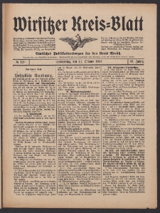Wirsitzer Kreis-Blatt: Amtliches Publikationsorgan f&uuml;r den Kreis Wirsitz 1910.10.13 Jg.66 Nr120