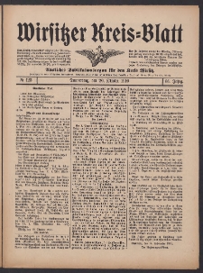Wirsitzer Kreis-Blatt: Amtliches Publikationsorgan f&uuml;r den Kreis Wirsitz 1910.10.20 Jg.66 Nr123