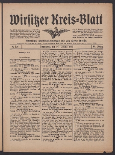 Wirsitzer Kreis-Blatt: Amtliches Publikationsorgan f&uuml;r den Kreis Wirsitz 1910.10.27 Jg.66 Nr126
