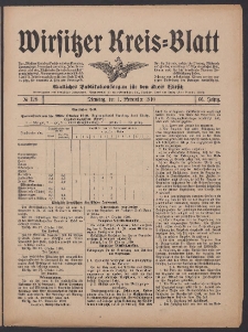 Wirsitzer Kreis-Blatt: Amtliches Publikationsorgan f&uuml;r den Kreis Wirsitz 1910.11.01 Jg.66 Nr128