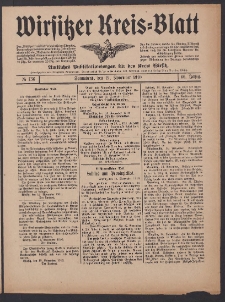 Wirsitzer Kreis-Blatt: Amtliches Publikationsorgan f&uuml;r den Kreis Wirsitz 1910.11.19 Jg.66 Nr136