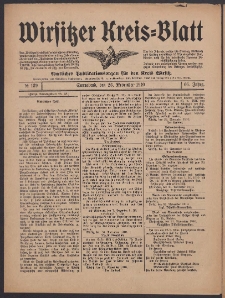 Wirsitzer Kreis-Blatt: Amtliches Publikationsorgan f&uuml;r den Kreis Wirsitz 1910.11.26 Jg.66 Nr139