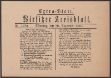 Wirsitzer Kreis-Blatt: Amtliches Publikationsorgan f&uuml;r den Kreis Wirsitz 1910.12.20 Jg.66 Nr149a Extra-Blatt