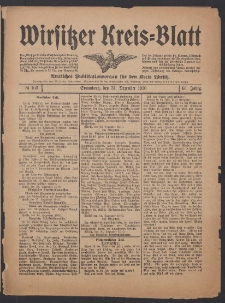 Wirsitzer Kreis-Blatt: Amtliches Publikationsorgan f&uuml;r den Kreis Wirsitz 1910.12.31 Jg.66 Nr153