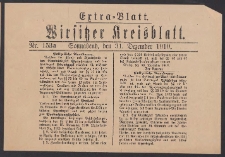 Wirsitzer Kreis-Blatt: Amtliches Publikationsorgan f&uuml;r den Kreis Wirsitz 1910.12.31 Jg.66 Nr153a Extra-Blatt