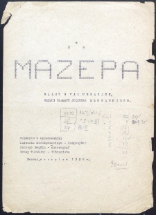 Mazepa : balet w VII obrazach według dramatu Juliusza Słowackiego