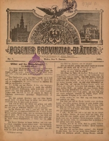 Posener Provinzial-Bl&auml;tter 1892.01.03 Nr1