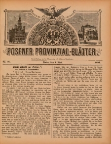 Posener Provinzial-Bl&auml;tter 1892.05.01 Nr18
