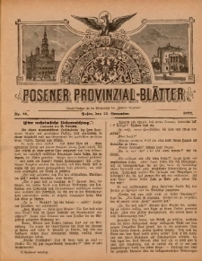 Posener Provinzial-Bl&auml;tter 1892.11.13 Nr46