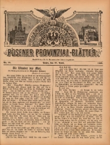 Posener Provinzial-Bl&auml;tter 1899.04.30 Nr18