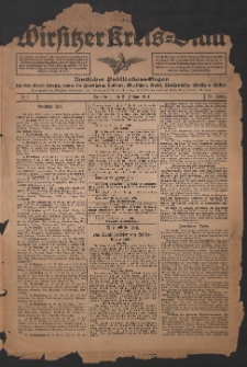 Wirsitzer Kreis-Blatt: Amtliches Publikationsorgan f&uuml;r den Kreis Wirsitz 1914.01.03 Jg.70 Nr1