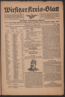 Wirsitzer Kreis-Blatt: Amtliches Publikationsorgan für den Kreis Wirsitz 1914.01.15 Jg.70 Nr6