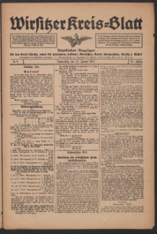 Wirsitzer Kreis-Blatt: Amtliches Publikationsorgan f&uuml;r den Kreis Wirsitz 1914.01.22 Jg.70 Nr9