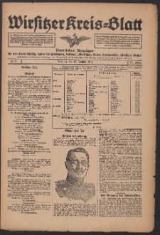 Wirsitzer Kreis-Blatt: Amtliches Publikationsorgan f&uuml;r den Kreis Wirsitz 1914.01.27 Jg.70 Nr11