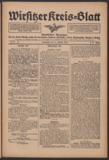 Wirsitzer Kreis-Blatt: Amtliches Publikationsorgan f&uuml;r den Kreis Wirsitz 1914.02.14 Jg.70 Nr19
