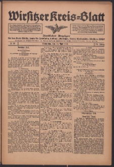 Wirsitzer Kreis-Blatt: Amtliches Publikationsorgan für den Kreis Wirsitz 1914.04.30 Jg.70 Nr50