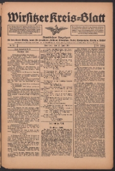 Wirsitzer Kreis-Blatt: Amtliches Publikationsorgan f&uuml;r den Kreis Wirsitz 1914.06.27 Jg.70 Nr74