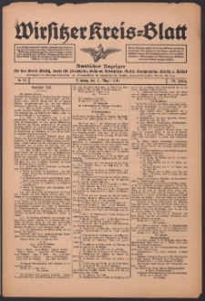 Wirsitzer Kreis-Blatt: Amtliches Publikationsorgan f&uuml;r den Kreis Wirsitz 1914.08.11 Jg.70 Nr93