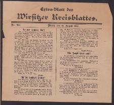Wirsitzer Kreis-Blatt: Amtliches Publikationsorgan f&uuml;r den Kreis Wirsitz 1914.08.11 Jg.70 Nr93a Extra-Blatt