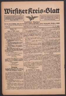 Wirsitzer Kreis-Blatt: Amtliches Publikationsorgan f&uuml;r den Kreis Wirsitz 1914.08.13 Jg.70 Nr94