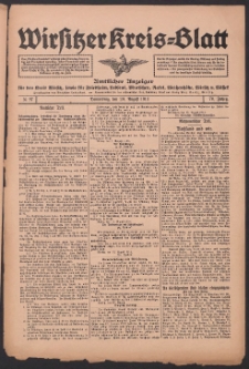Wirsitzer Kreis-Blatt: Amtliches Publikationsorgan f&uuml;r den Kreis Wirsitz 1914.08.20 Jg.70 Nr97