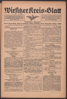 Wirsitzer Kreis-Blatt: Amtliches Publikationsorgan für den Kreis Wirsitz 1914.09.03 Jg.70 Nr103
