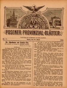 Posener Provinzial-Bl&auml;tter 1900.04.29 Nr17