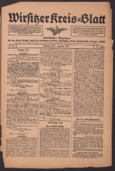 Wirsitzer Kreis-Blatt: Amtliches Publikationsorgan für den Kreis Wirsitz 1914.12.01 Jg.70 Nr140