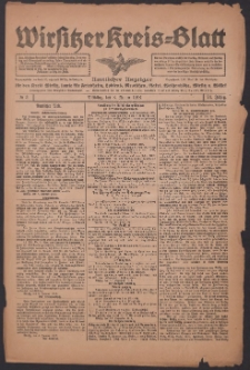 Wirsitzer Kreis-Blatt: Amtlicher Anzeiger f&uuml;r den Kreis Wirsitz 1918.01.08 Jg.74 Nr3