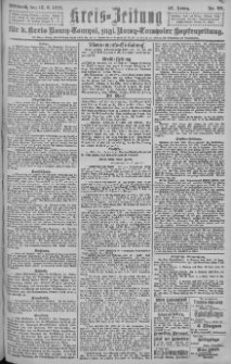 Kreis-Zeitung f&uuml;r d. Kreis Nowy-Tomysl : zugl. Nowy-Tomysler Hopfenzeitung = Orędownik Urzędowy na powiat Nowotomyski 1921.06.15 Jg.46 Nr68
