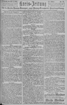 Kreis-Zeitung f&uuml;r d. Kreis Nowy-Tomysl: zugl. Nowy-Tomysler Hopfenzeitung = Orędownik Urzędowy na powiat Nowotomyski 1921.06.22 Jg.1946 Nr71