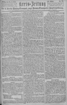 Kreis-Zeitung f&uuml;r d. Kreis Nowy-Tomysl: zugl. Nowy-Tomysler Hopfenzeitung = Orędownik Urzędowy na powiat Nowotomyski 1921.06.24 Jg.46 Nr72