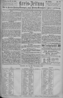Kreis-Zeitung f&uuml;r d. Kreis Nowy-Tomysl: zugl. Nowy-Tomysler Hopfenzeitung = Orędownik Urzędowy na powiat Nowotomyski 1921.06.27 Jg.46 Nr73