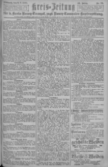 Kreis-Zeitung f&uuml;r d. Kreis Nowy-Tomysl: zugl. Nowy-Tomysler Hopfenzeitung = Orędownik Urzędowy na powiat Nowotomyski 1921.07.06 Jg.46 Nr76